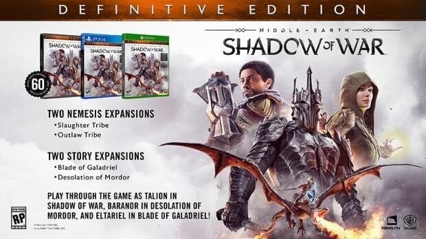 Middle-Earth: Shadow of War Definitive Edition цена и информация | Konsooli- ja arvutimängud | hansapost.ee