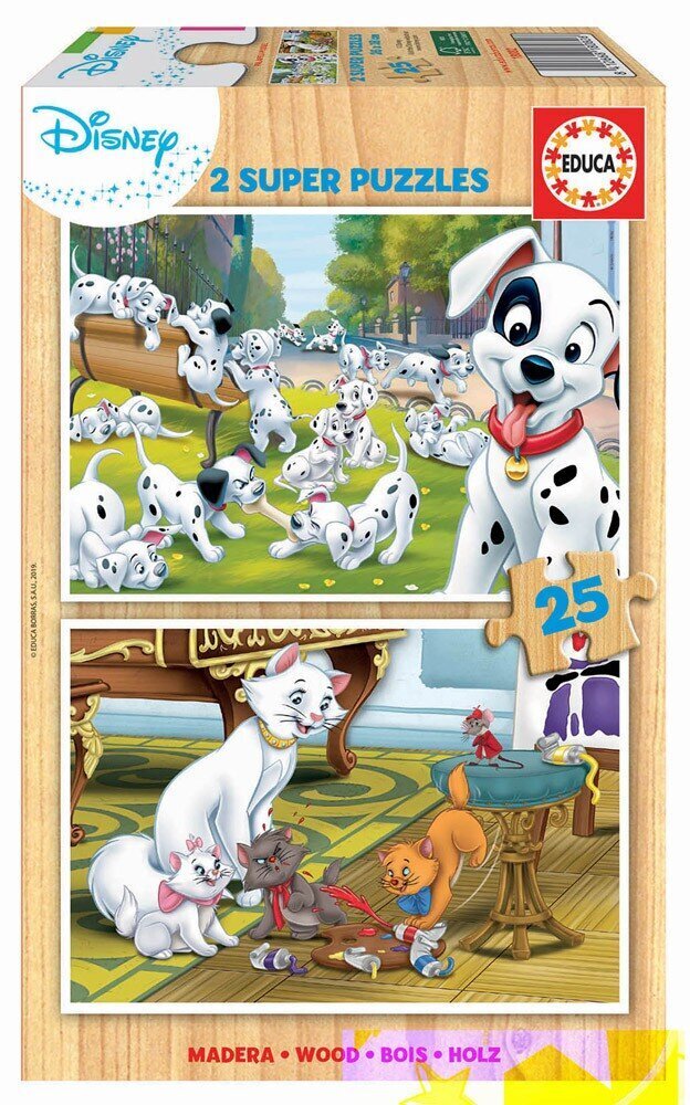 Pusle Disney animatsioon, 2 tk x 25 detaili hind ja info | Pusled lastele ja täiskasvanutele | hansapost.ee