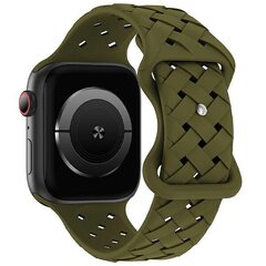 Beline pasek Apple Watch Silicone Woven 42|44|45|49mm oliwkowy |oliver box цена и информация | Аксессуары для смарт-часов и браслетов | hansapost.ee