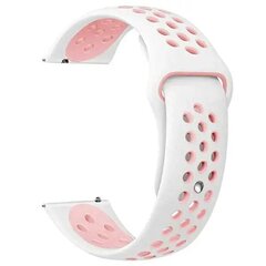 Beline pasek Watch 20mm Sport Silicone biało-różowy  white|pink box цена и информация | Аксессуары для смарт-часов и браслетов | hansapost.ee