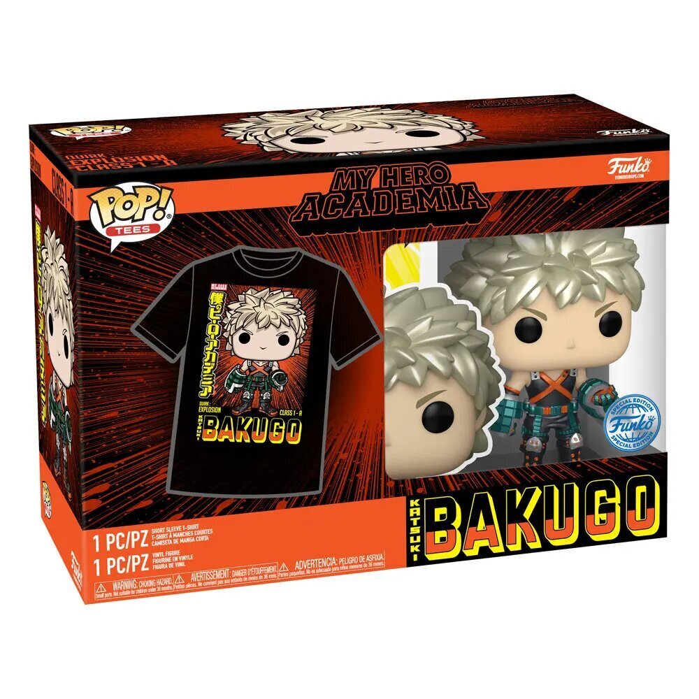 Poiste T-särk My Hero Academia POP! & Tee Box Katsuki, must цена и информация | Särgid poistele | hansapost.ee