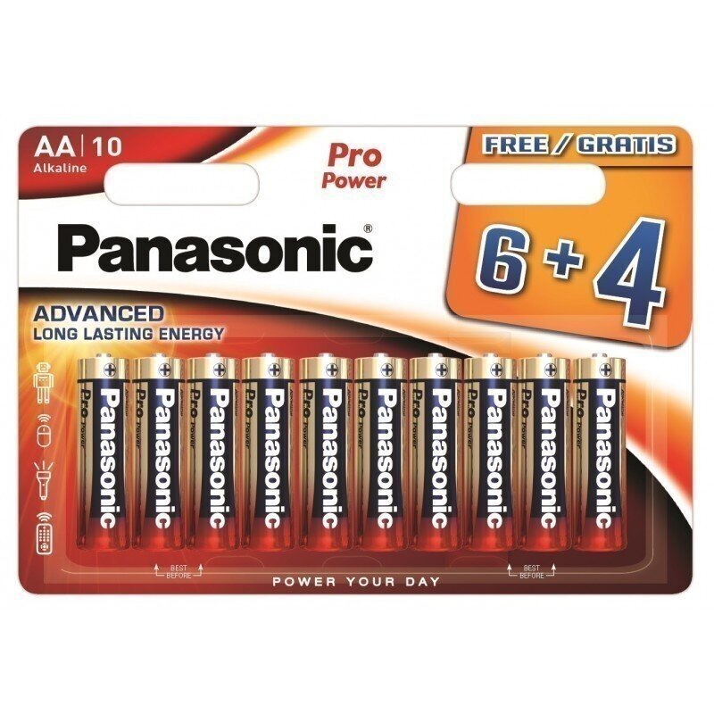 Patareid Panasonic LR6PPG/10B (6+4tk) цена и информация | Patareid | hansapost.ee