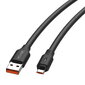 USB - microUSB kaabel 120W 3A 1m kiire liin must VA0107 Vayox цена и информация | Juhtmed ja kaablid | hansapost.ee