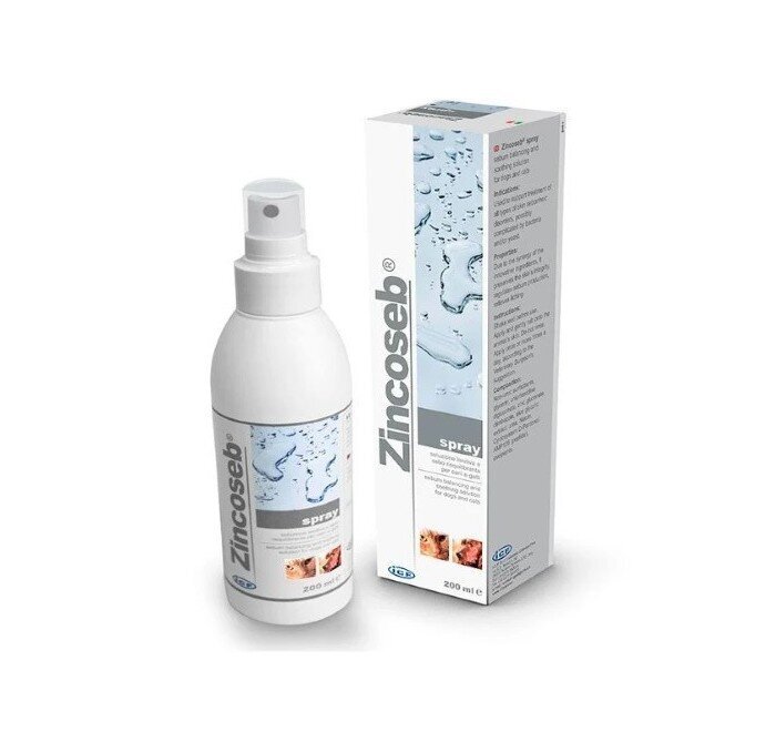 Sprei nahaprobleemidega loomadele Geulincx Zincoseb Spray, 200 ml hind ja info | Karvahoolduseks | hansapost.ee