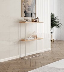 Стол-консоль ADRK Furniture Velo, белый/коричневый цена и информация | Столы-консоли | hansapost.ee