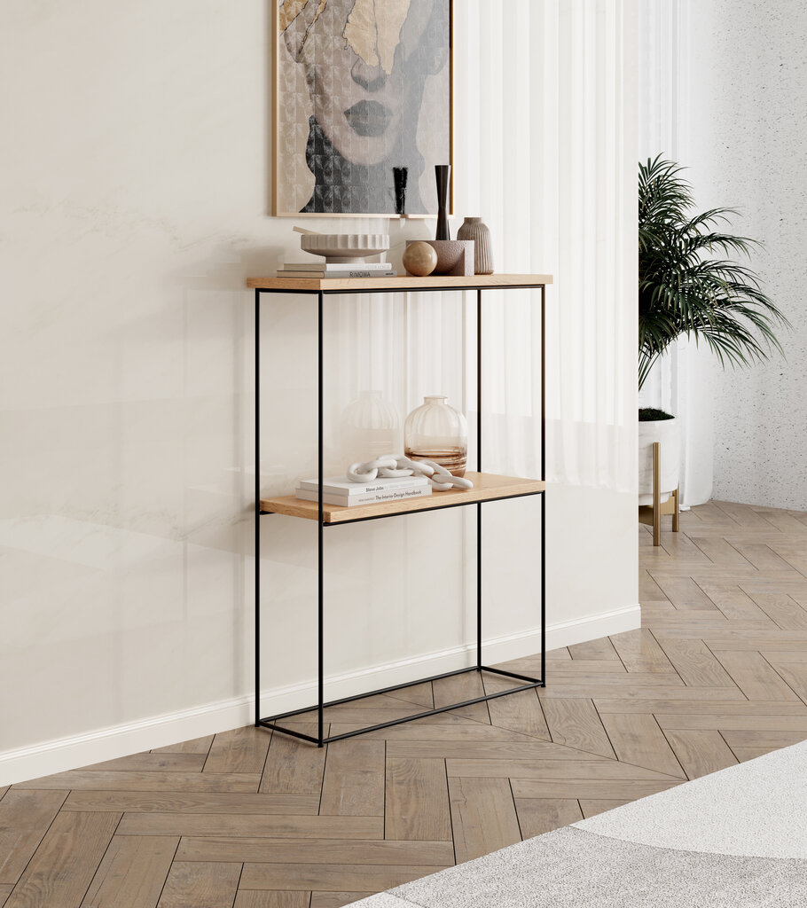 Konsoollaud ADRK Furniture Velo, pruun/must цена и информация | Konsoollauad | hansapost.ee