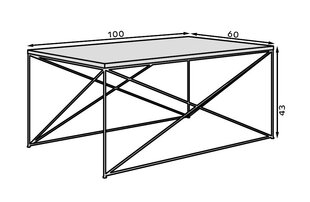 Kohvilaud ADRK Furniture Dante, must/pruun hind ja info | Diivanilauad | hansapost.ee