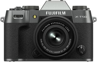 Fujifilm X-T50 + XC 15-45mm F3.5-5.6 OIS PZ Charcoal Silver hind ja info | Fotoaparaadid | hansapost.ee