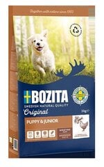 Bozita Original Puppy & Junior noortele kutsikate kanaga, 3 kg hind ja info | Koerte kuivtoit ja krõbinad | hansapost.ee