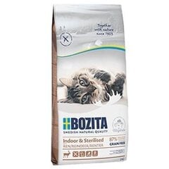 Bozita Indoor&Sterilised Grain free Reindeer steriliseeritud kassidele koos hirvelihaga, 2 kg price and information | Dry cat food and cat crackers | hansapost.ee