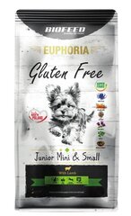 Biofeed Euphoria Gluten Free Junior Mini&Small lambaga, 12 kg цена и информация | Сухой корм для собак | hansapost.ee