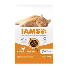 Iams Cat Senior kanaga, 10 kg price and information | Kassi kuivtoit ja kassikrõbinad | hansapost.ee