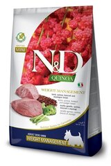 FARMINA N&D Quinoa Dog Weight Management Lamb Adult Mini - сухой корм для собак - 2,5 кг цена и информация | Сухой корм для собак | hansapost.ee