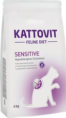 Kattovit Sensitive, 4 kg price and information | Kassi kuivtoit ja kassikrõbinad | hansapost.ee