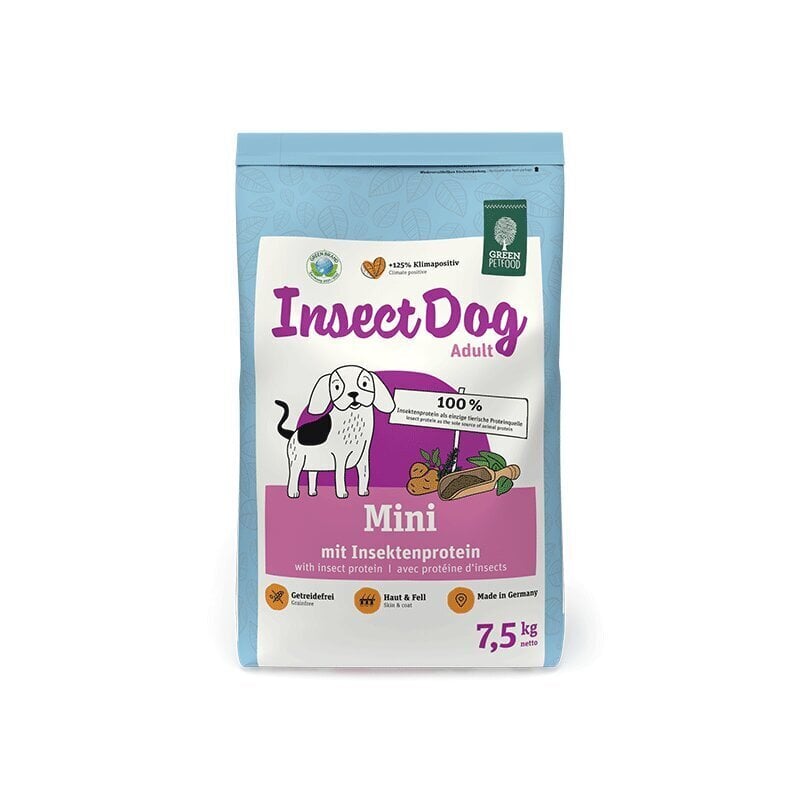 Green Petfood InsectDog Mini putukatega, 7,5 kg hind ja info | Koerte kuivtoit ja krõbinad | hansapost.ee