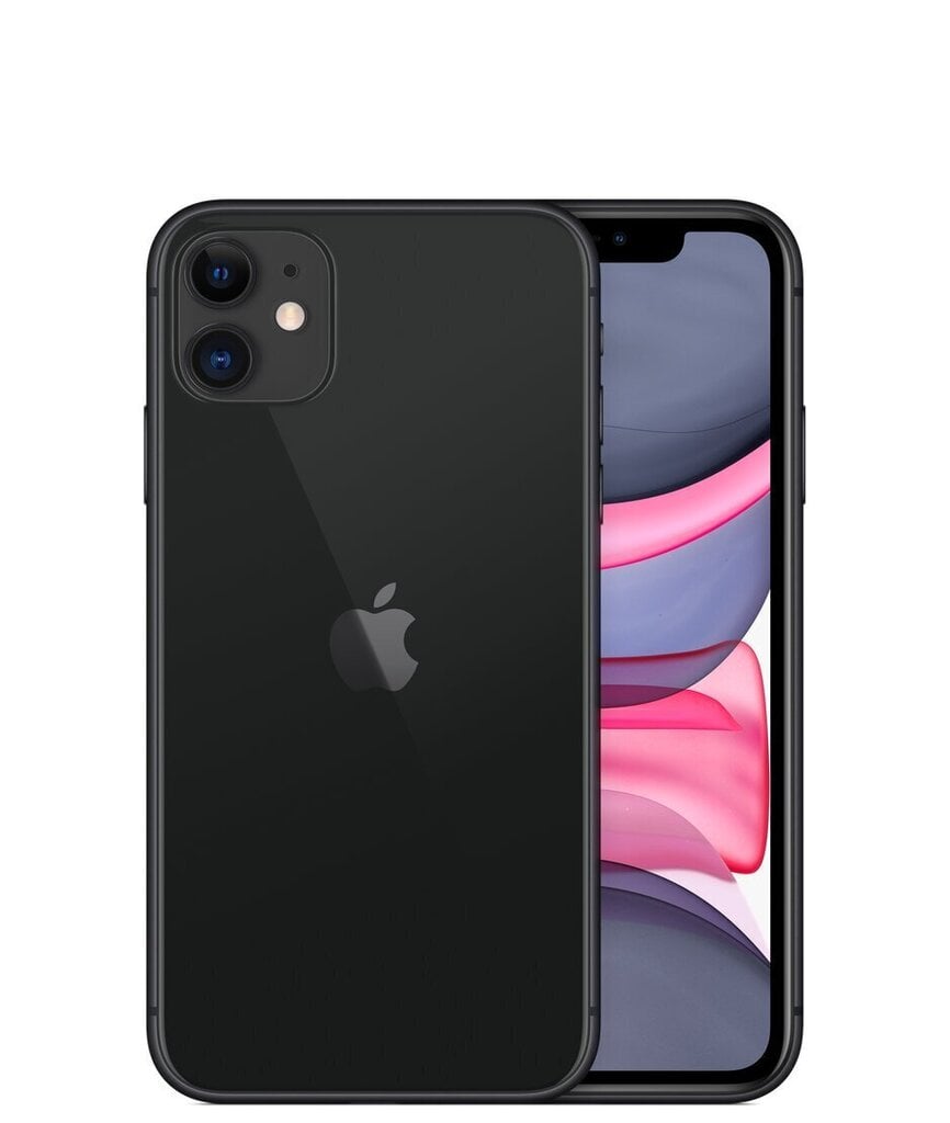 Kahjustatud pakendiga toode. Apple iPhone 11 64GB Black MHDA3ET/A цена и информация | Mobiiltelefonid, foto- ja videotooted defektiga pakendis | hansapost.ee