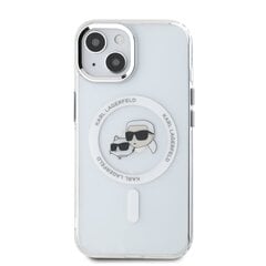 Karl Lagerfeld IML K&CH Heads Metal Frame MagSafe Case for iPhone 13 Transparent цена и информация | Чехлы для телефонов | hansapost.ee