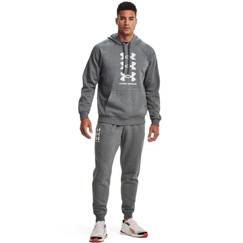 Meeste dressipüksid Under Armor Rival Fleece 3Logo Jogger Pants M 1357 131 012, halliid цена и информация | Spordiriided meestele | hansapost.ee