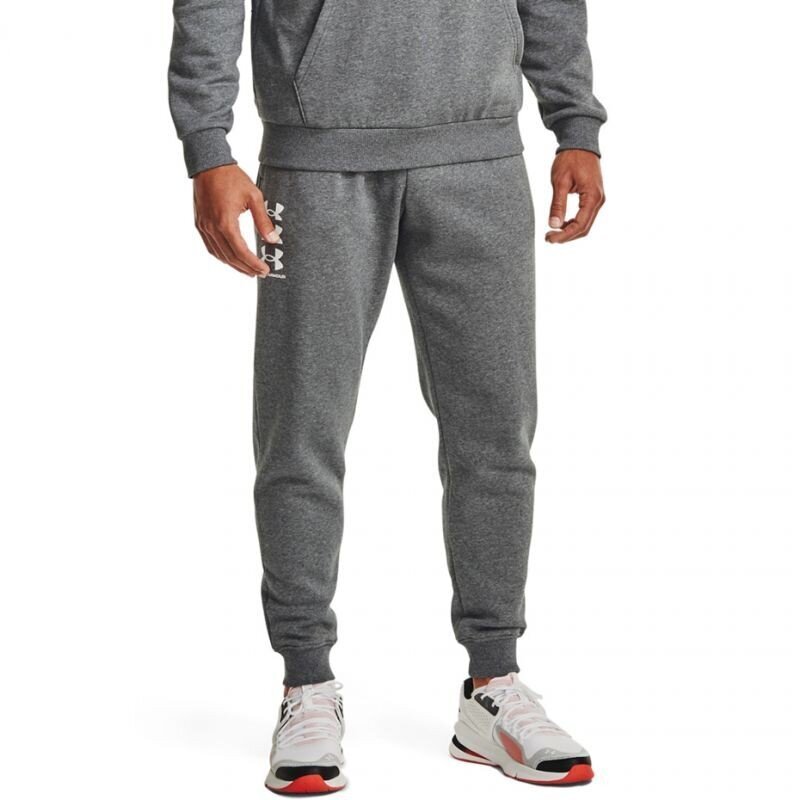 Meeste dressipüksid Under Armor Rival Fleece 3Logo Jogger Pants M 1357 131 012, halliid hind ja info | Spordiriided meestele | hansapost.ee