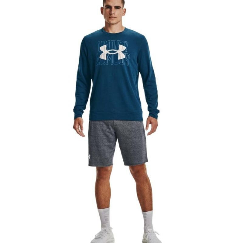 Meeste hüppaja Under Armor UA Rival Terry Logo Crew 1370391 458, sinine цена и информация | Spordiriided meestele | hansapost.ee