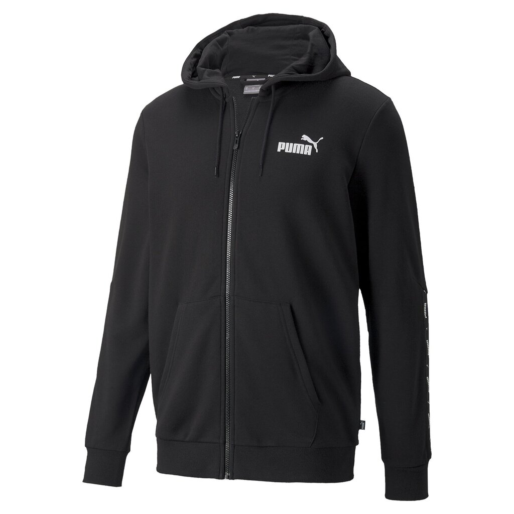 Puma Džemprid Ess+ Tape Full-Zip Black 848768 01 hind ja info | Kampsunid meestele | hansapost.ee