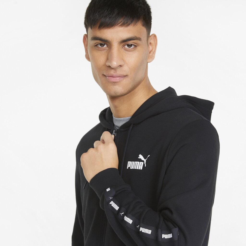 Puma Džemprid Ess+ Tape Full-Zip Black 848768 01 hind ja info | Kampsunid meestele | hansapost.ee