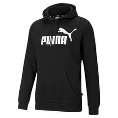 Džemper meestele Puma Essential Big Logo Hoody M 586686 01, must hind ja info | Pusad meestele | hansapost.ee