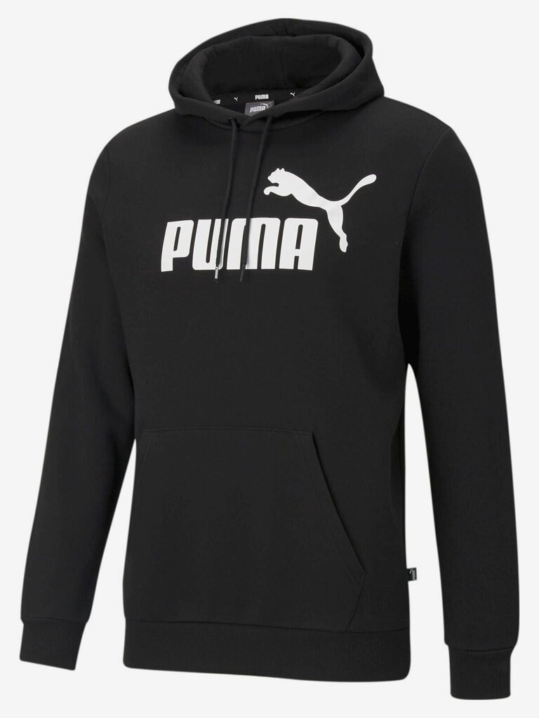 Džemper meestele Puma Essential Big Logo Hoody M 586686 01, must hind ja info | Pusad meestele | hansapost.ee