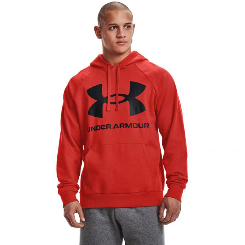 Meeste džemper Under Armor Rival Fleece Big Logo HD Sweatshirt M 1357093 839, punane hind ja info | Pusad meestele | hansapost.ee