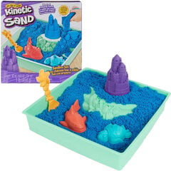 Lossikomplekt Spin Master Kinetic Sand plastikust sinine + vormide kandik цена и информация | Принадлежности для рисования, лепки | hansapost.ee