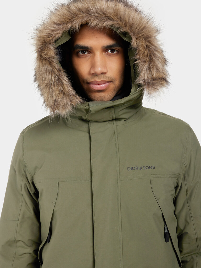 Didriksons meeste talveparka RICK, khaki hind ja info | Joped meestele | hansapost.ee