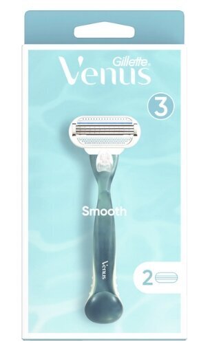 Raseerija naistele Gillette Venus Smooth + 2 raseerimispead цена и информация | Raseerimisvahendid | hansapost.ee