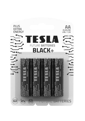 Battery Tesla AA Black+ LR06 4 psc., цена и информация | Patareid | hansapost.ee