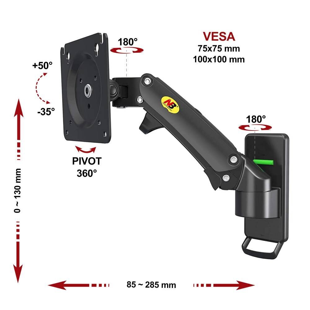 F120 17"-27" hind ja info | Monitori kinnitused | hansapost.ee