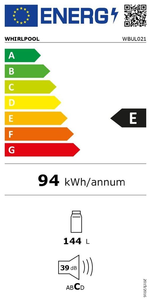 Whirlpool WBUL021 цена и информация | Külmkapid-külmikud | hansapost.ee