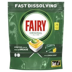 Таблетки для посудомоечной машины Fairy Original All in One Lemon, 71 цена и информация | Гели для посудомоечных машин | hansapost.ee