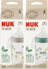 Бутылочка Nuk Nature Sense, 0 мес+, 260 мл цена и информация | Бутылочки и аксессуары | hansapost.ee