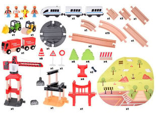 Набор деревянных поездов цена и информация | Игрушки для мальчиков | hansapost.ee