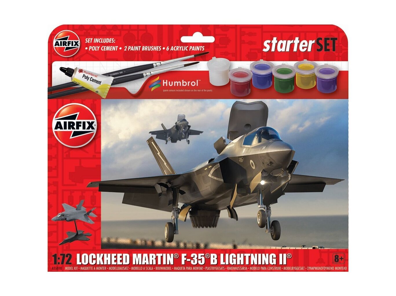 Airfix - Lockheed Martin F-35B Lightning II mudeli komplekt, 1/72, A55010 цена и информация | Klotsid ja konstruktorid | hansapost.ee