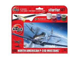 Airfix - North American P-51D Mustang подарочный набор, 1/72, A55013 цена и информация | Конструкторы и кубики | hansapost.ee