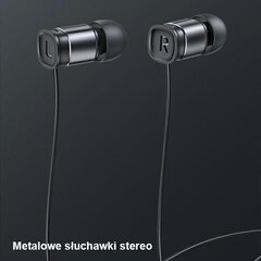 USAMS Słuchawki stereo EP-46 USB-C czarny|black 1,2m HSEP4603 цена и информация | Наушники | hansapost.ee