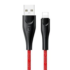 USAMS Kabel pleciony U41 lightning 2m 2A czerwony|red SJ394USB02 (US-SJ394) Fast Charge цена и информация | Кабели для телефонов | hansapost.ee