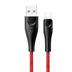 USAMS Kabel pleciony U41 lightning 3m 2A czerwony|red SJ397USB02 (US-SJ397) Fast Charge цена и информация | Кабели для телефонов | hansapost.ee