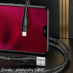 USAMS Kabel pleciony U41 microUSB 1m 2A czerwony|red SJ393USB02 (US-SJ393) Fast Charge цена и информация | Кабели для телефонов | hansapost.ee