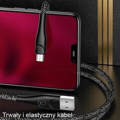 USAMS Kabel pleciony U41 microUSB 2m 2A czerwony|red SJ396USB02 (US-SJ396) Fast Charge цена и информация | Кабели для телефонов | hansapost.ee