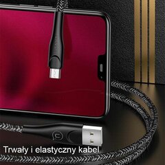 USAMS Kabel pleciony U41 microUSB 3m 2A czerwony|red SJ399USB02 (US-SJ399) Fast Charge цена и информация | Кабели для телефонов | hansapost.ee