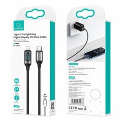 USAMS Kabel pleciony U78 USB-C na Lightning LED 1.2m 20W PD Fast Charge biały|white SJ545USB02 (US-SJ545) цена и информация | Кабели для телефонов | hansapost.ee