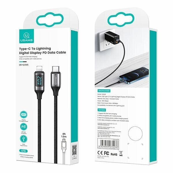 Usams SJ545USB02 цена и информация | Mobiiltelefonide kaablid | hansapost.ee