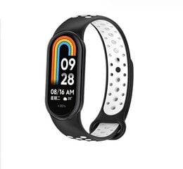 Beline pasek Mi Band 8 design czarno-biały |black-white цена и информация | Аксессуары для смарт-часов и браслетов | hansapost.ee