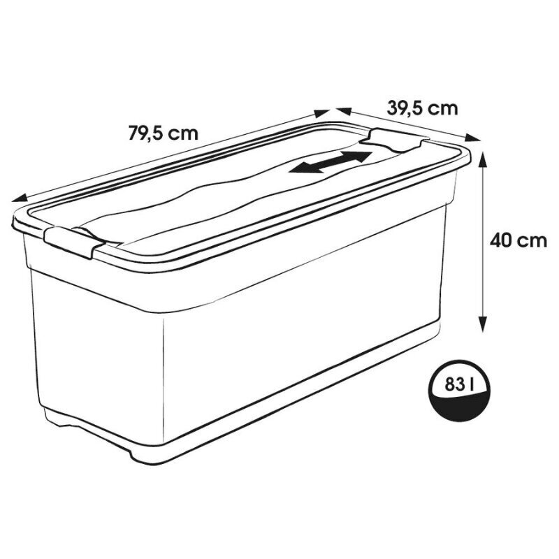 Hoidikast, 83L hind ja info | Hoiukastid ja korvid | hansapost.ee